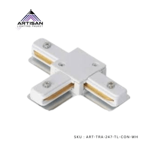 Track Light T Connector White/Black | อุปกรณ์รางไฟคุณภาพสูง สำหรับร้านค้า–โชว์รูม–โรงแรม | ART-TRA-247-TL-CON-WH/BK