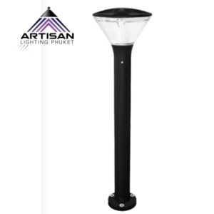 โคมไฟสนาม Bollard อลูมิเนียมสีดำ + PC กันน้ำ IP65 ใช้หลอด E27 – ART-BL-247-17214-BK-E27