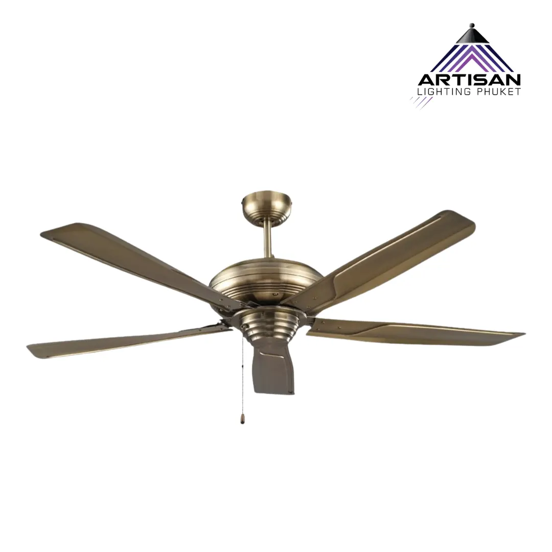 Ceiling Fan 56” Antique Brass ดีไซน์หรู แข็งแรง ใบพัด 5 ใบ | Artisan Lighting Phuket | Artisan Lighting Ceiling Fan 56” Antique Brass ดีไซน์หรู แข็งแรง ใบพัด 5 ใบ | Artisan Lighting Phuket
