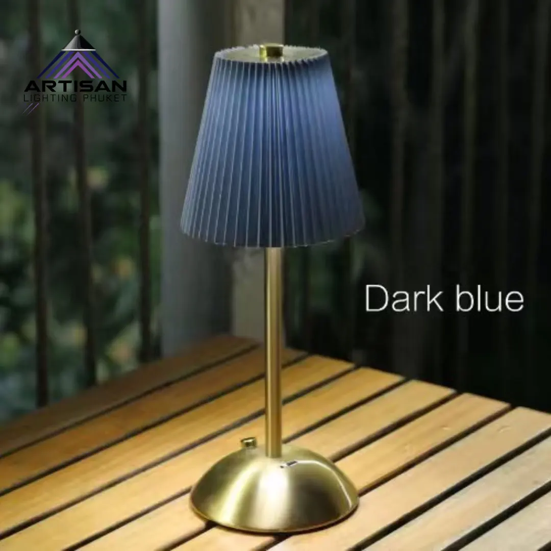 โคมไฟตั้งโต๊ะชาร์จได้ Mini Lamp ฐานโลหะ + ผ้าพลีทสีน้ำตาล Touch Dim 3 ระดับ – ART-TA-324-MINI-BRW | Artisan Lighting โคมไฟตั้งโต๊ะชาร์จได้ Mini Lamp ฐานโลหะ + ผ้าพลีทสีน้ำตาล Touch Dim 3 ระดับ – ART-TA-324-MINI-BRW - Image 3
