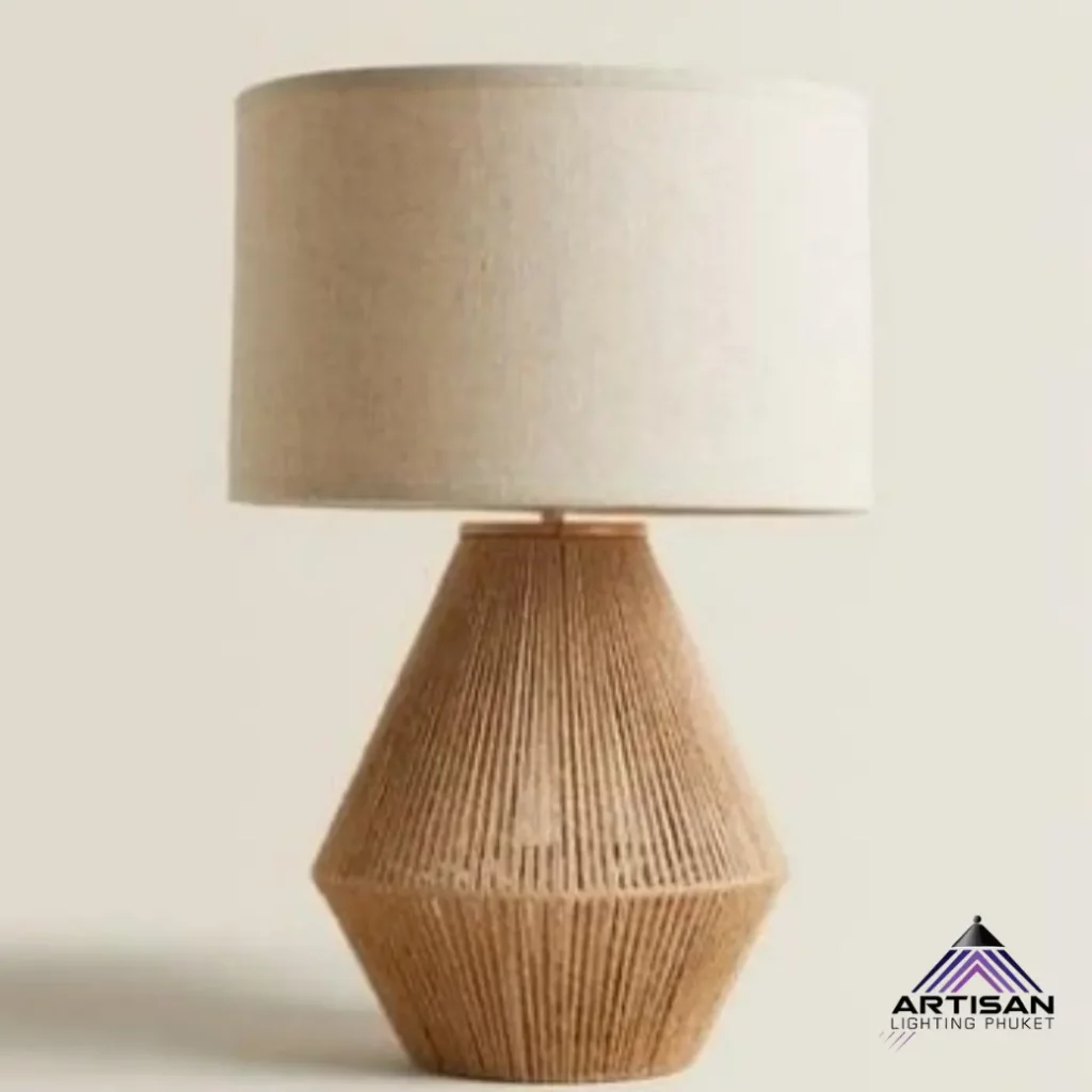 โคมไฟตั้งโต๊ะเชือกป่าน พร้อมผ้าดิบสีธรรมชาติ | Table Lamp Natural Rope Design | ART-TA-099-NEW-D35XH550 | Artisan Lighting โคมไฟตั้งโต๊ะเชือกป่าน พร้อมผ้าดิบสีธรรมชาติ | Table Lamp Natural Rope Design | ART-TA-099-NEW-D35XH550 – โคมไฟ