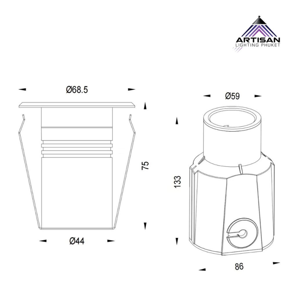 โคมไฟใต้น้ำสแตนเลส SS316L IP68 3W 24VDC สำหรับน้ำพุและสระน้ำ | Underwater Light SS316L | ART-UN-346-316L-3W24V | Artisan Lighting โคมไฟใต้น้ำสแตนเลส SS316L IP68 3W 24VDC สำหรับน้ำพุและสระน้ำ | Underwater Light SS316L | ART-UN-346-316L-3W24V – โคมไฟ