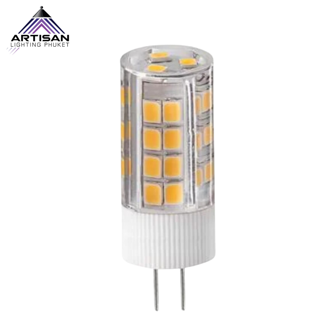 หลอดไฟ LED G4 5W แสงวอร์มไวท์ 3000K 12VAC หรี่แสงได้ | LED G4 Bulb 5W Dimmable | ART-LED-324-G430K-5W12V-DIM | Artisan Lighting หลอดไฟ LED G4 5W 3000K 12VAC หรี่แสงได้ ขั้วเสียบ 2 ขา ขนาด D16×H46 มม.